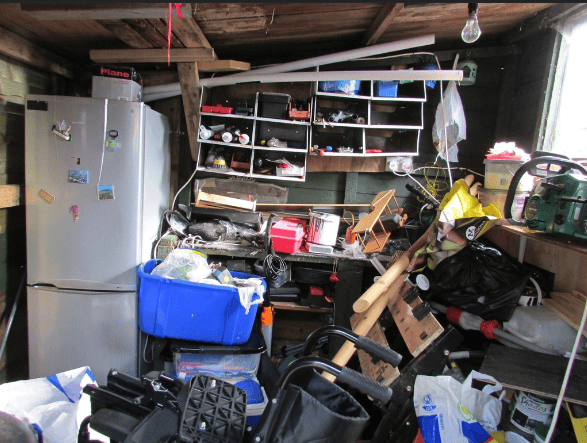 messy garage