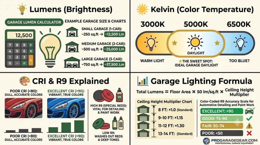 science of sight -lumens vs. kelvin infographics