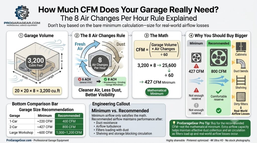 how much CFM does your garage really need infographics