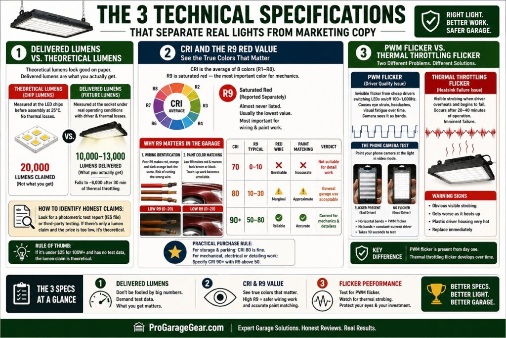 the 3 technical specifications that separate real lights from marketing copy infographics