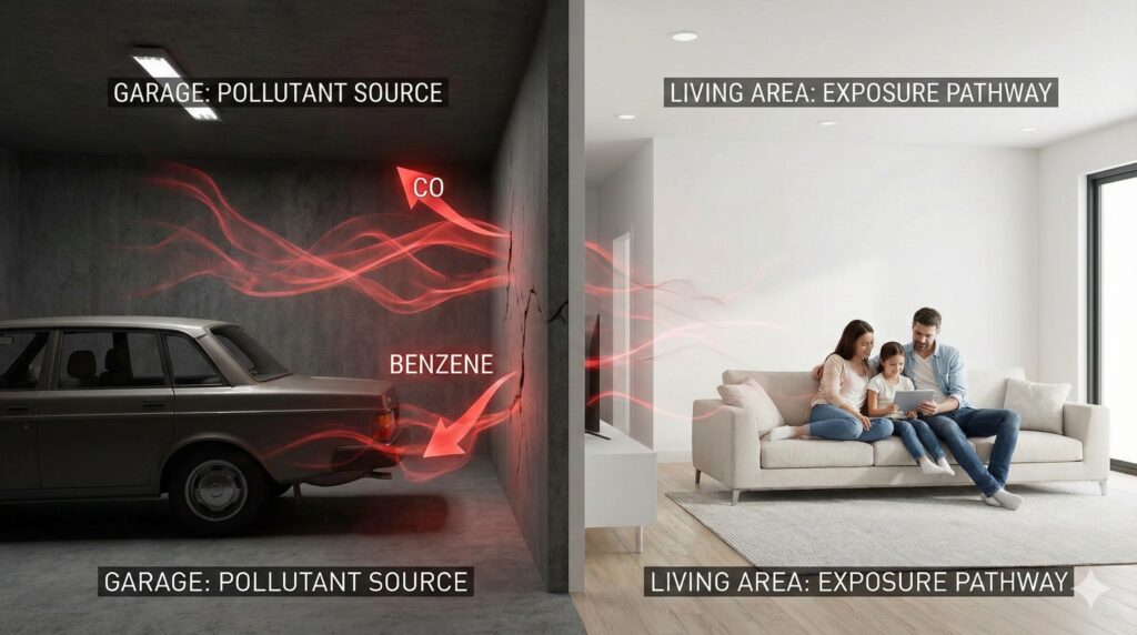 attached garage health risks