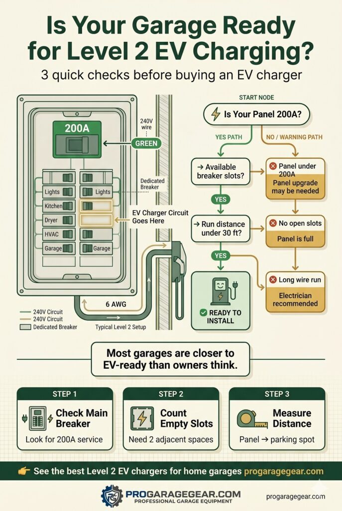 is your garage ready for level 2 charging Home Electrical Panel Readiness Diagram