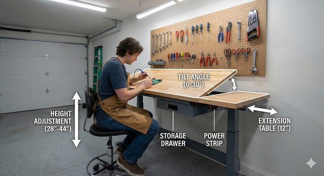 Adjustable Garage Workbenches