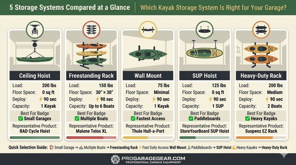 which storage system is right for your garage infographics